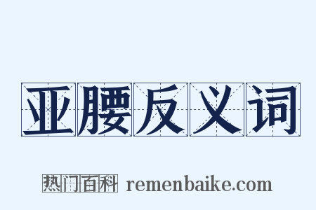 亚腰反义词是什么意思的图片